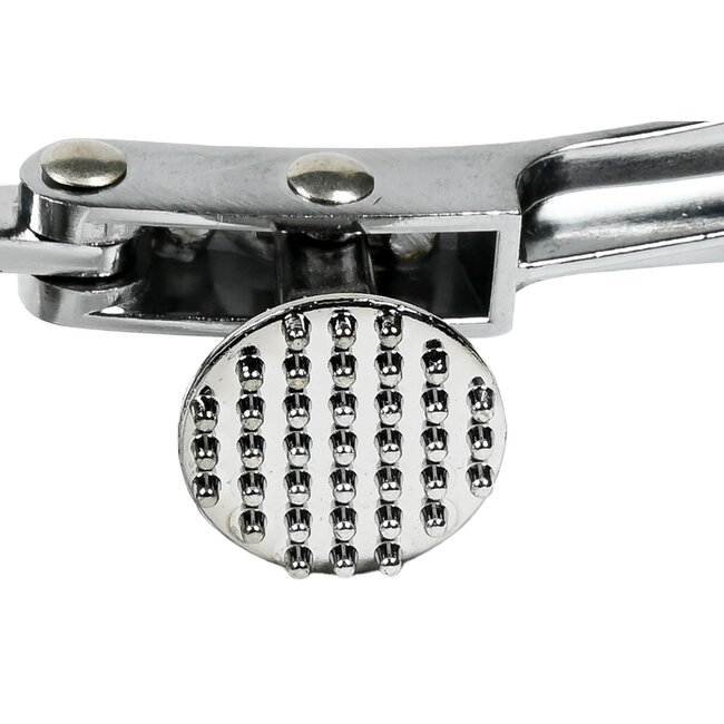 Benson Compacte knoflookpers - roestvrijstaal - geschikt voor links- en rechtshandigen - 14,5 cm