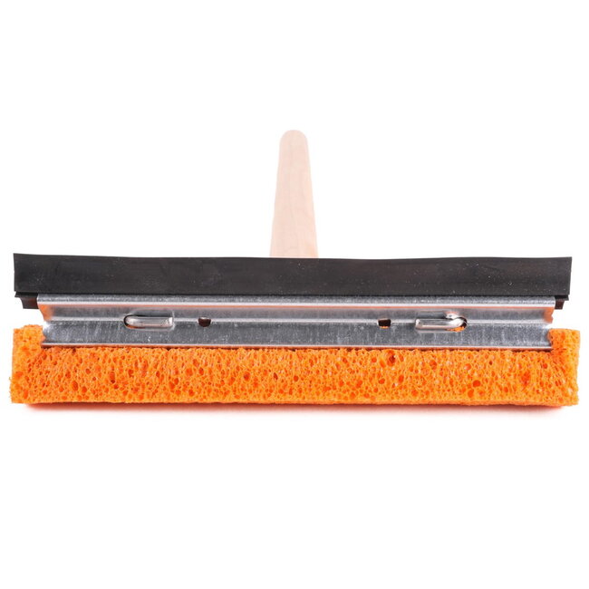 Benson Raamwisser met houten steel - 45 cm - streeploze glans - rubberen spons - voor auto en thuis