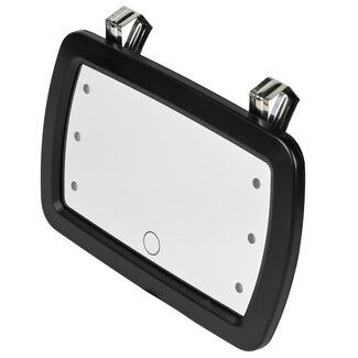 Benson Draagbare make-up spiegel - 6 LED - touch-knop - compact en krasbestendig - 17 x 11 cm