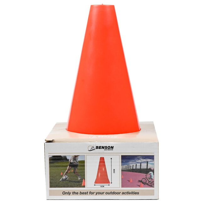 Benson Sport- en trainingspionnen - lichtgewicht, stapelbaar, duurzaam PE - 4 stuks - rood