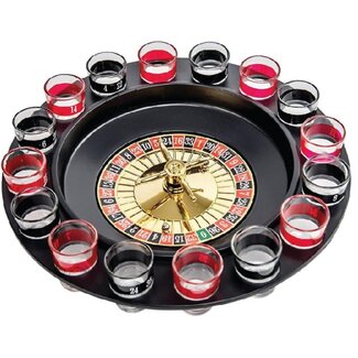 Benson Roulette drankspel - 16 glazen - draaibaar wiel - ultiem feestplezier