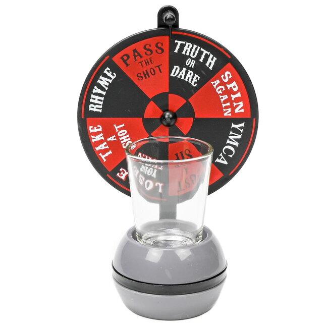 Benson Rad van Shots - Drankspel - Inclusief Shotglas - Draaibaar Rad - Vaatwasserbestendig