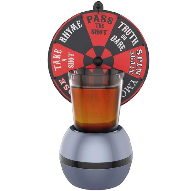 Benson Rad van Shots - Drankspel - Inclusief Shotglas - Draaibaar Rad - Vaatwasserbestendig