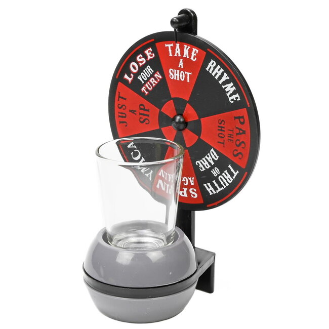 Benson Rad van Shots - Drankspel - Inclusief Shotglas - Draaibaar Rad - Vaatwasserbestendig
