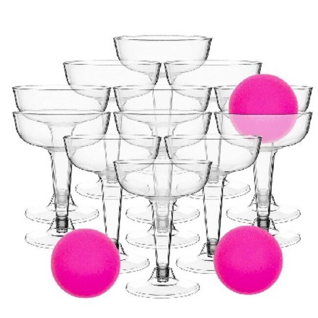 Benson Prosecco Pong Set - 15-delig - Herbruikbare Glazen - Feestspel voor Volwassenen