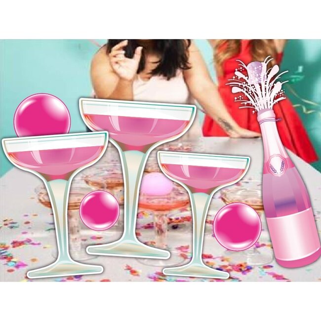 Benson Prosecco Pong Set - 15-delig - Herbruikbare Glazen - Feestspel voor Volwassenen