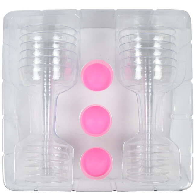 Benson Prosecco Pong Set - 15-delig - Herbruikbare Glazen - Feestspel voor Volwassenen