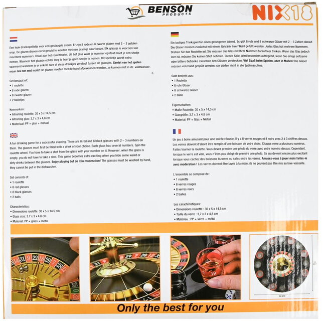 Benson Prosecco Pong Set - 15-delig - Herbruikbare Glazen - Feestspel voor Volwassenen