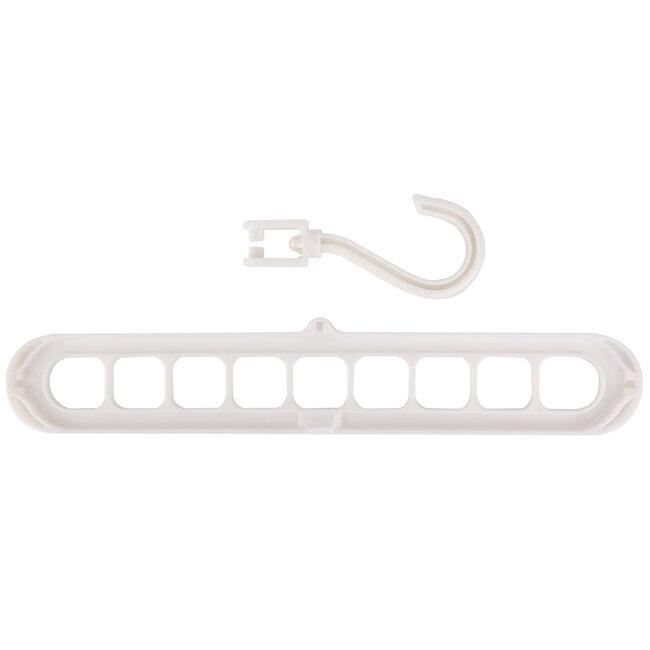 Benson Multifunctionele kledinghangers - 9-in-1 - Ruimtebesparend - Wit - 33,5 x 16,5 cm