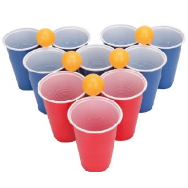 Benson 48-delige bierpong set - herbruikbare bekers en balletjes - ideaal voor feesten