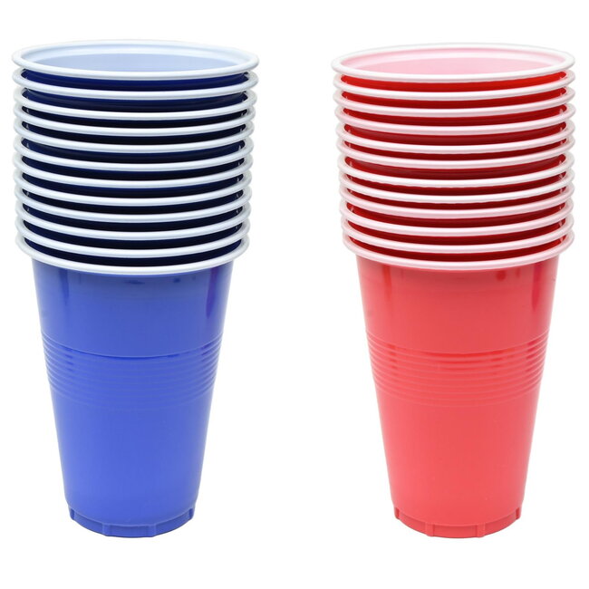 Benson 48-delige bierpong set - herbruikbare bekers en balletjes - ideaal voor feesten