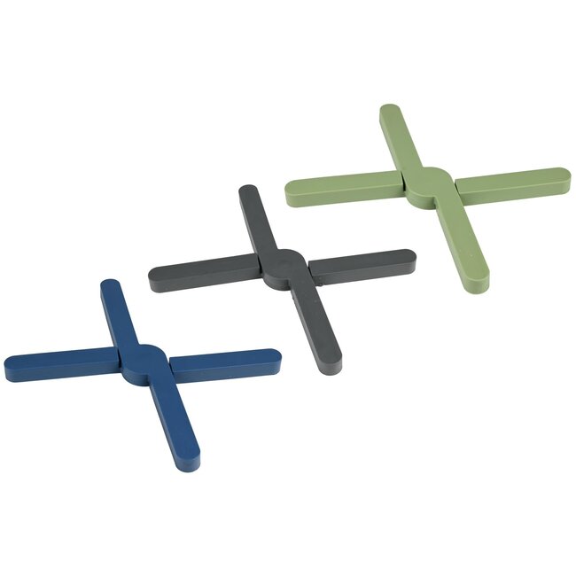 Benson Inklapbare pannenonderzetter - hittebestendig siliconen - ruimtebesparend - 20 cm - assorti kleuren