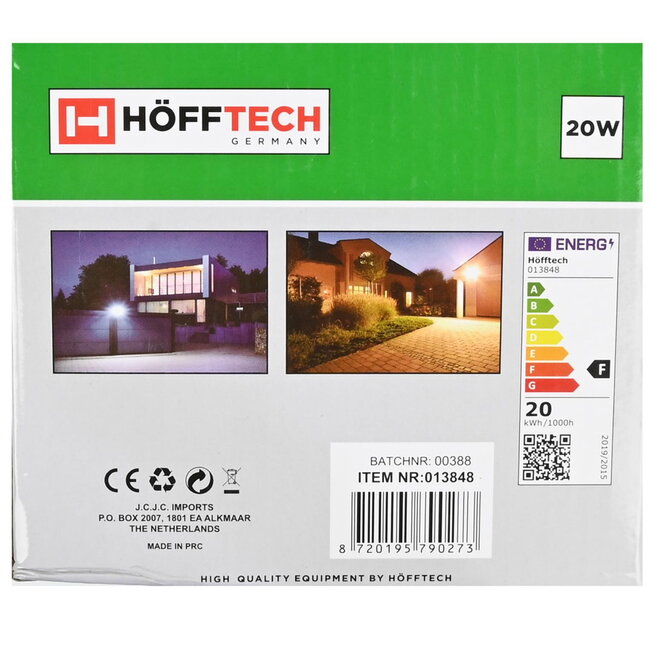 Hofftech Ultra-Flat Led Straler - Energiezuinig - Weerbestendig - 20 W - IP65