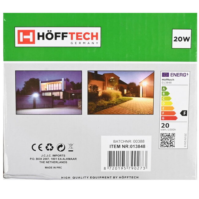 Hofftech Ultra-Flat Led Straler - Energiezuinig - Weerbestendig - 20 W - IP65