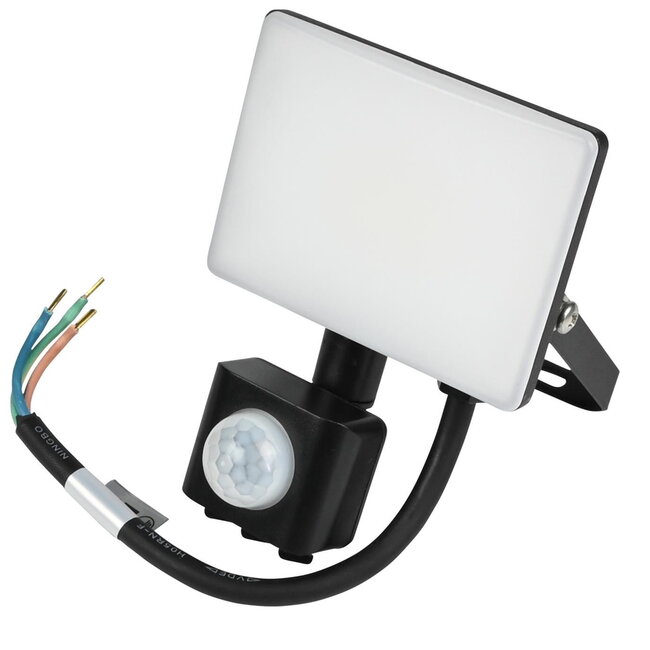 Hofftech Ultra-Flat LED straler - 10W - IP44 sensor - modern ontwerp - aluminium behuizing
