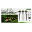 Benson Set van 3 tuinlampen - solar LED - vlameffect - ø 12 cm x 43 cm