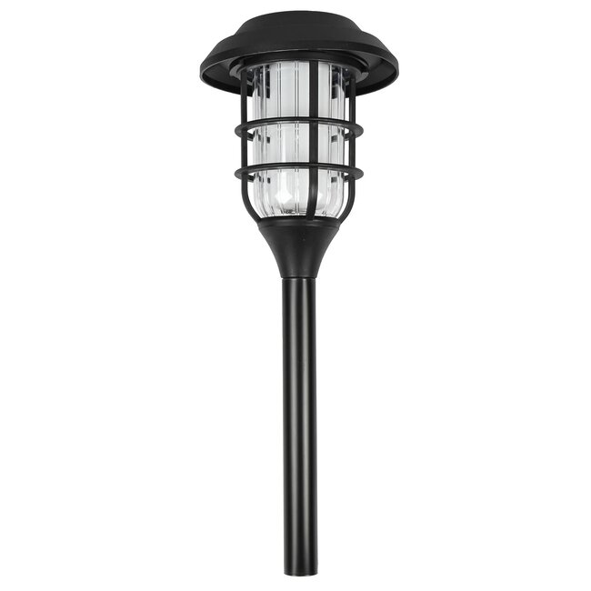 Benson Set van 3 tuinlampen - solar LED - vlameffect - ø 12 cm x 43 cm