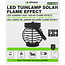 Benson Solar LED tuinlamp - vlam effect - 12 LED's - ø 9 cm - oplaadbare batterij