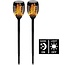 Benson Tuinlamp met vlameffect - Zonne-energie - Set van 2 - Ø 12 cm x 74 cm
