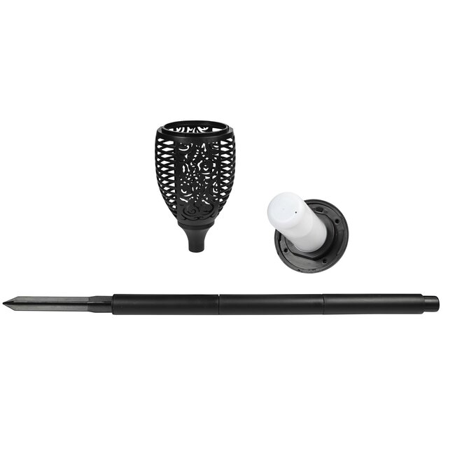 Benson Tuinlamp met vlameffect - Zonne-energie - Set van 2 - Ø 12 cm x 74 cm