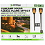 Benson Tuinlamp met vlameffect - Zonne-energie - Set van 2 - Ø 12 cm x 74 cm