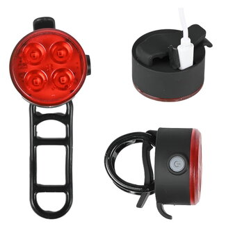 Benson Fietslamp - Helder Rood Licht - COB LEDs - USB Oplaadbaar - Inclusief Laadkabel