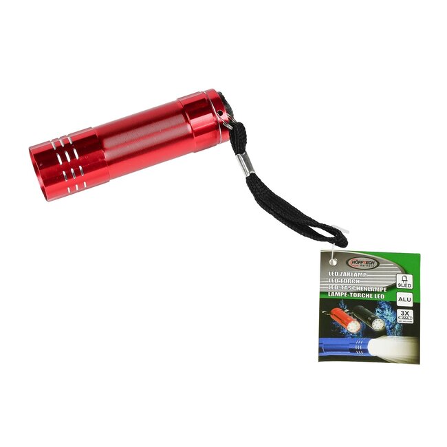 Hofftech Compacte zaklamp - krachtige verlichting - kleurenmix - aluminium - lichtgewicht