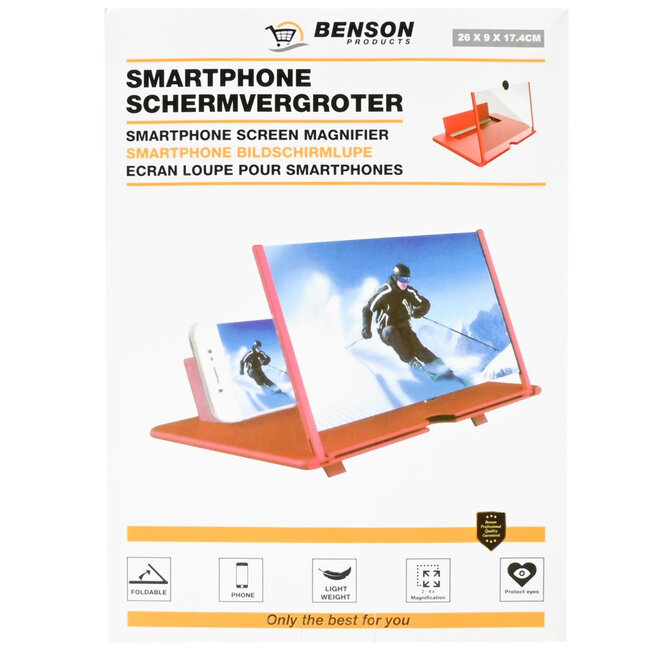 Benson Smartphone schermvergroter - ergonomisch ontwerp - tot 7 inch - kleurenmix