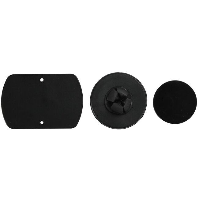Benson Magnetische telefoonhouder - universeel - inclusief metalen plakplaten - zwart - compact ontwerp