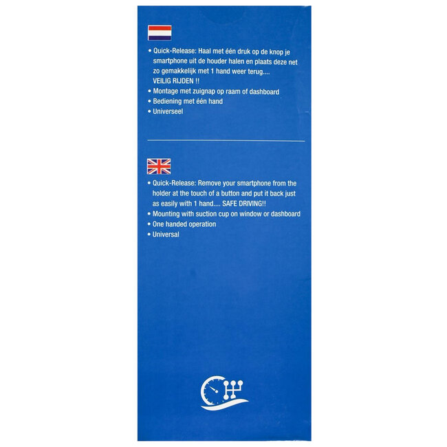 Benson Universele telefoonhouder - Quick Release - Zuignap - Zwart