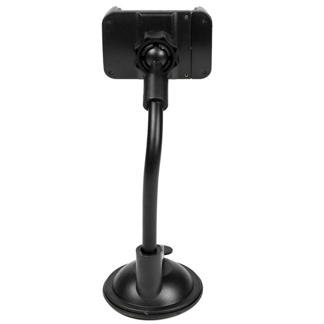 Benson Universele telefoonhouder - zuignap - handsfree - duurzaam ABS - compact - zwart - 6,5 x 24 cm