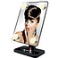 Benson Make-up spiegel - LED-verlichting - touch-schakelaar - 360° draaibaar - zwart - 30x18,5x12 cm