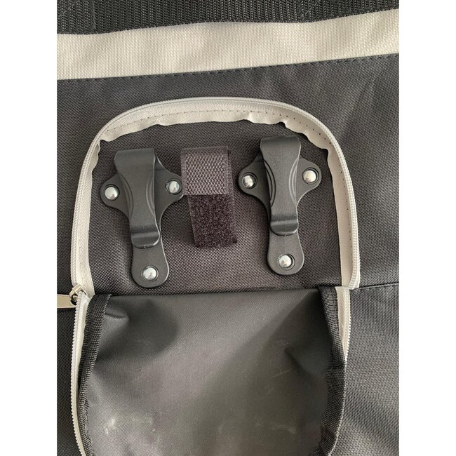 Lastpak Enkele fietstas - waterafstotend - ritssluiting en drukknop - 17 liter - zwart