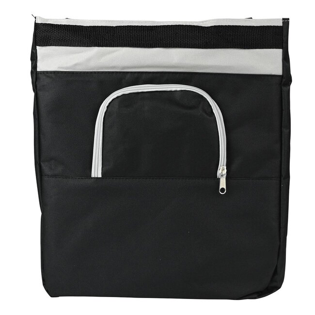 Lastpak Enkele fietstas - waterafstotend - ritssluiting en drukknop - 17 liter - zwart