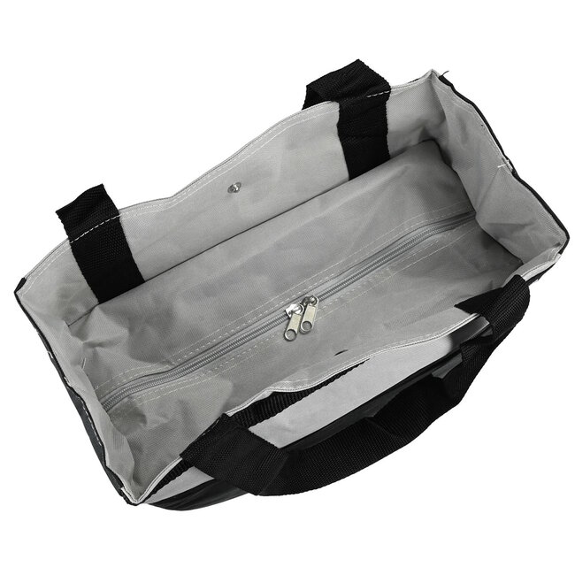 Lastpak Enkele fietstas - waterafstotend - ritssluiting en drukknop - 17 liter - zwart