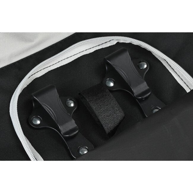 Lastpak Enkele fietstas - waterafstotend - ritssluiting en drukknop - 17 liter - zwart