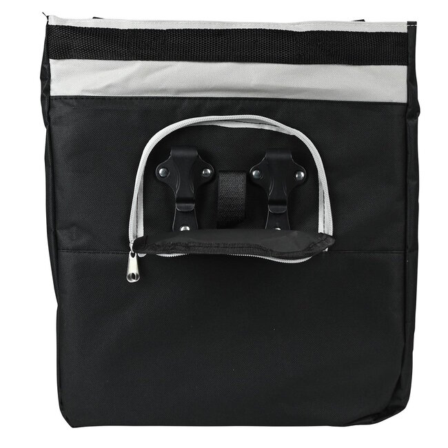 Lastpak Enkele fietstas - waterafstotend - ritssluiting en drukknop - 17 liter - zwart