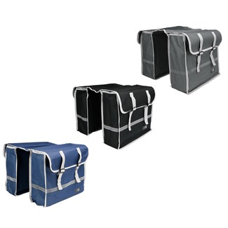 Lastpak Dubbele fietstas - waterafstotend - reflecterend - 24 liter - gemengde kleuren