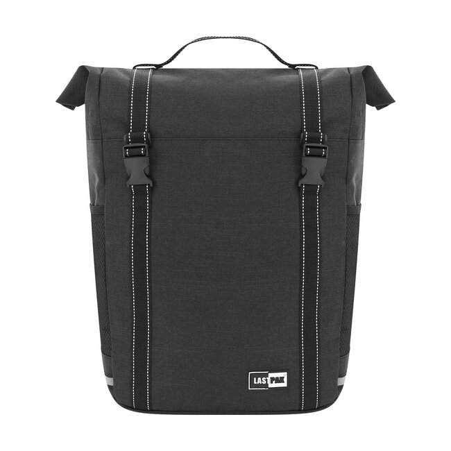 Lastpak Enkele fietstas - 15 liter - waterafstotend - zwart - met zijvakken en kliksluiting