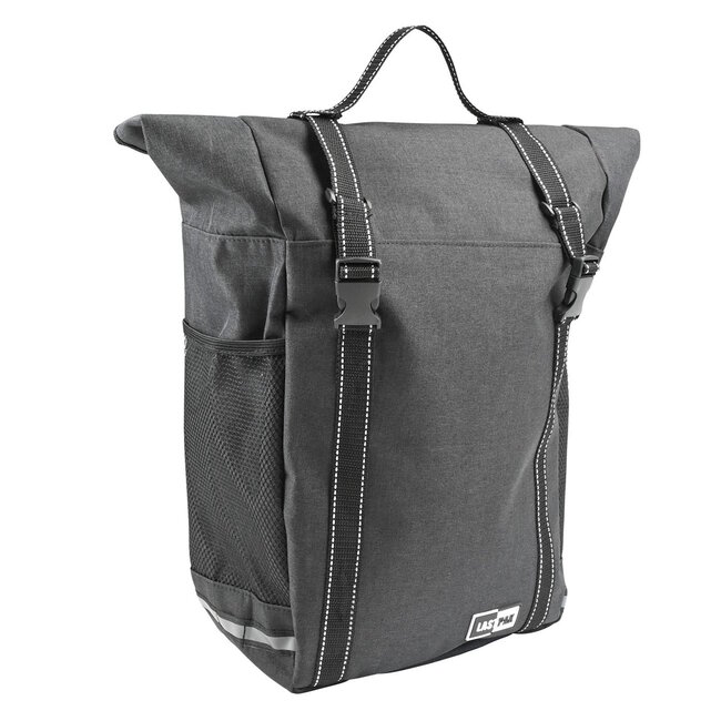 Lastpak Enkele fietstas - 15 liter - waterafstotend - zwart - met zijvakken en kliksluiting