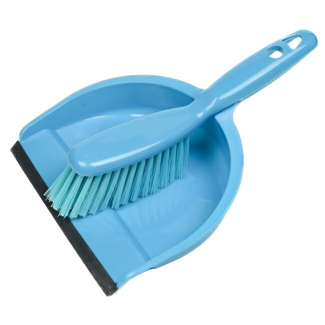 Benson Stoffer & blik - rubberrand - 19 cm - kleurenmix - kunststof