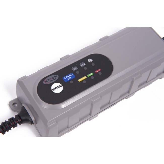 Hofftech Slimme druppellader - 6V/12V - 0.8-3.8A - IP65 - 5-fasen oplaadsysteem - wintermodus