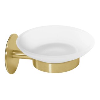 REA 322218B Zeepbakje Wandmodel - 12 x 11 x 6 cm - Geborsteld Goud