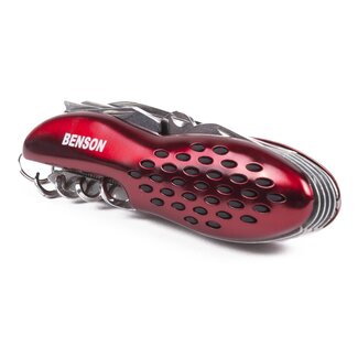 Benson Multifunctioneel zakmes - 12 functies - 70 mm - rood
