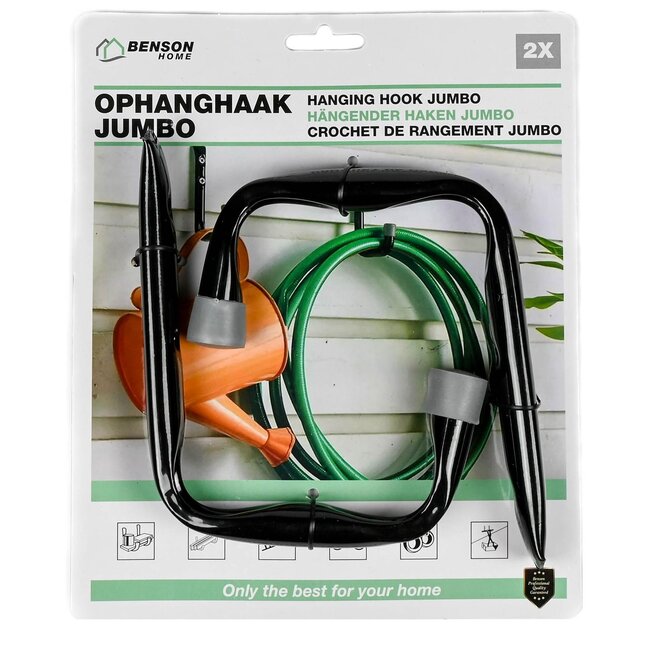 Benson Jumbo ophanghaken - robuust staal - 140 x 130 mm - 2 stuks - roestbestendig