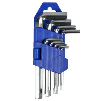 Benson Professionele inbussleutelset - kort - 9 delig - staal - 1.5-10 mm Benson Professionele inbussleutelset - kort - 9 delig - staal - 1.5-10 mm