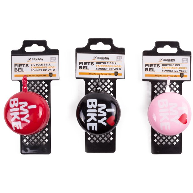 Benson Opvallende fietsbel - helder geluid - Ø 65 mm - mix kleuren