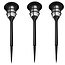 Benson Set van 3 tuinlampen - solar LED - vlameffect - ø 12 cm x 43 cm