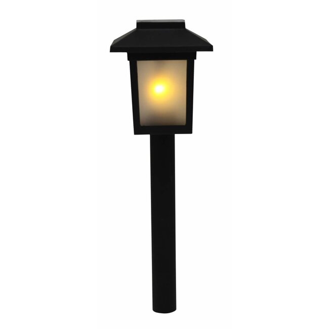 Benson Solar tuinlamp - fakkel design - flikkerend kaarseffect - 26 cm - zwart - per stuk