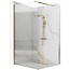 REA Aero Gold Douchewand met Profiel - Canalé Glas - 90 x 200 cm - 8 mm - Geborsteld Goud